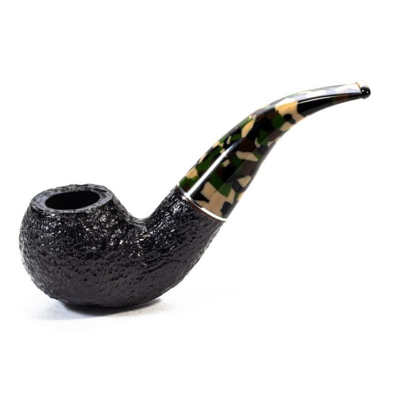 Pipa Savinelli Camouflage Rusticata - Bent Apple